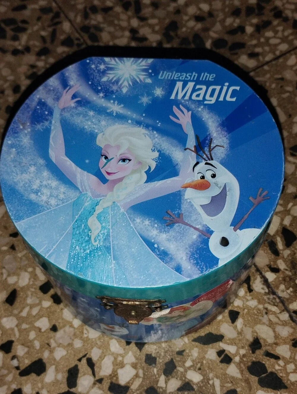 Disney Frozen Elsa & Olaf Round Party Keepsake Box - Blue